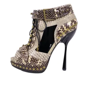 Alexander McQueen Toe Boots Python 36