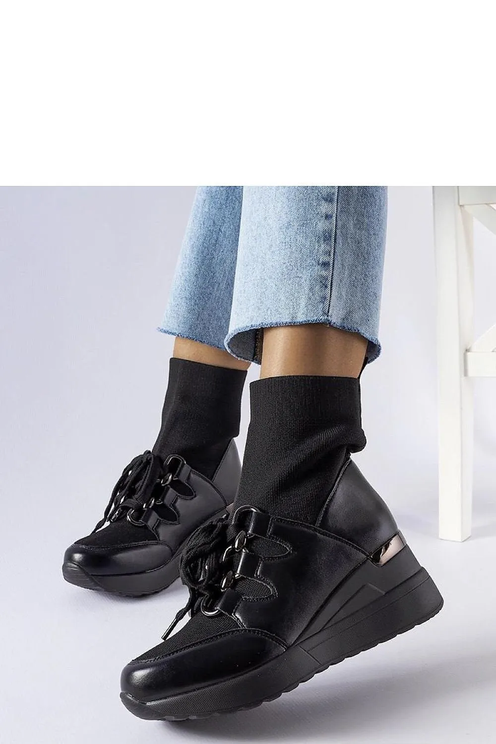 Rochon black platform boots