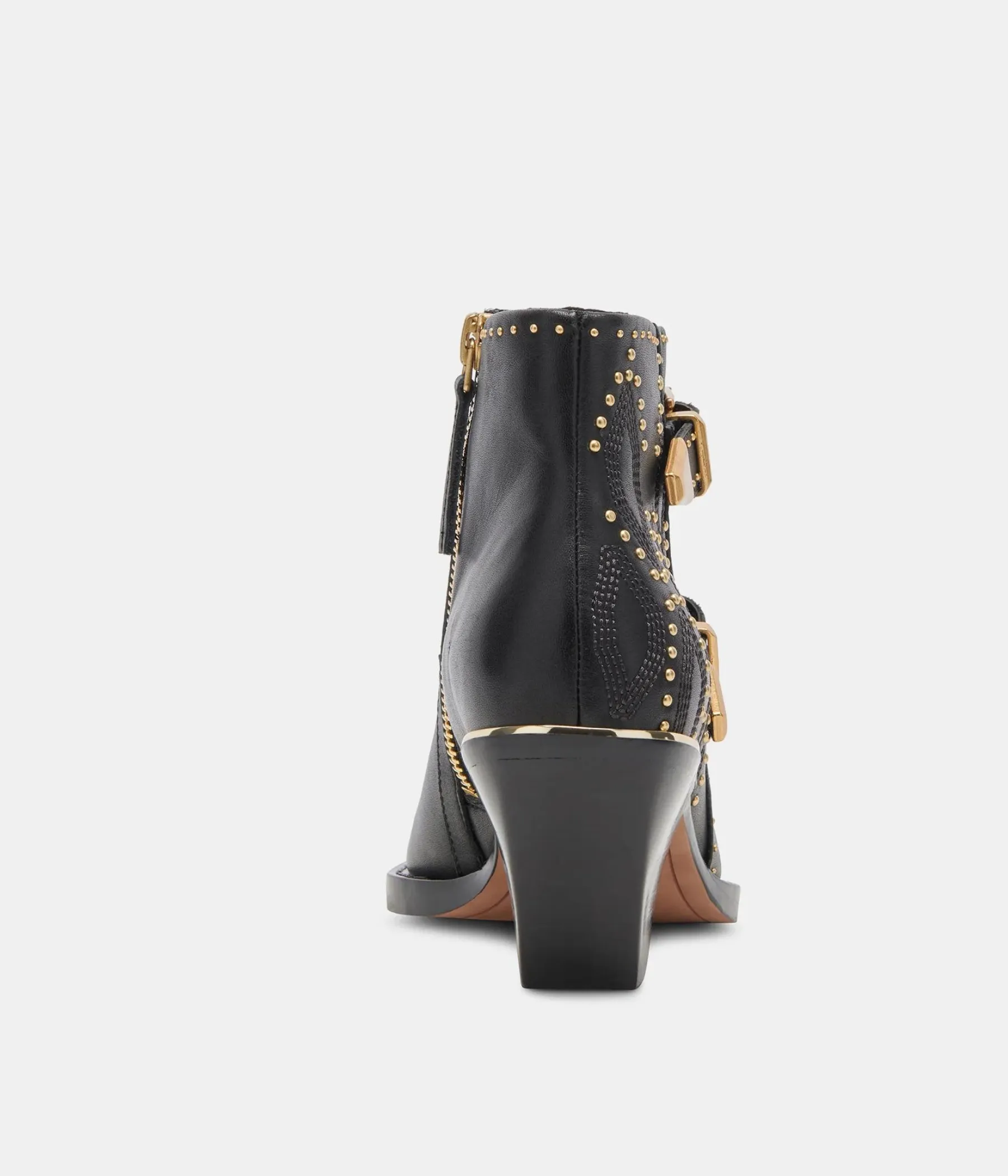 Ronnie Ankle Boot in Black and Gold