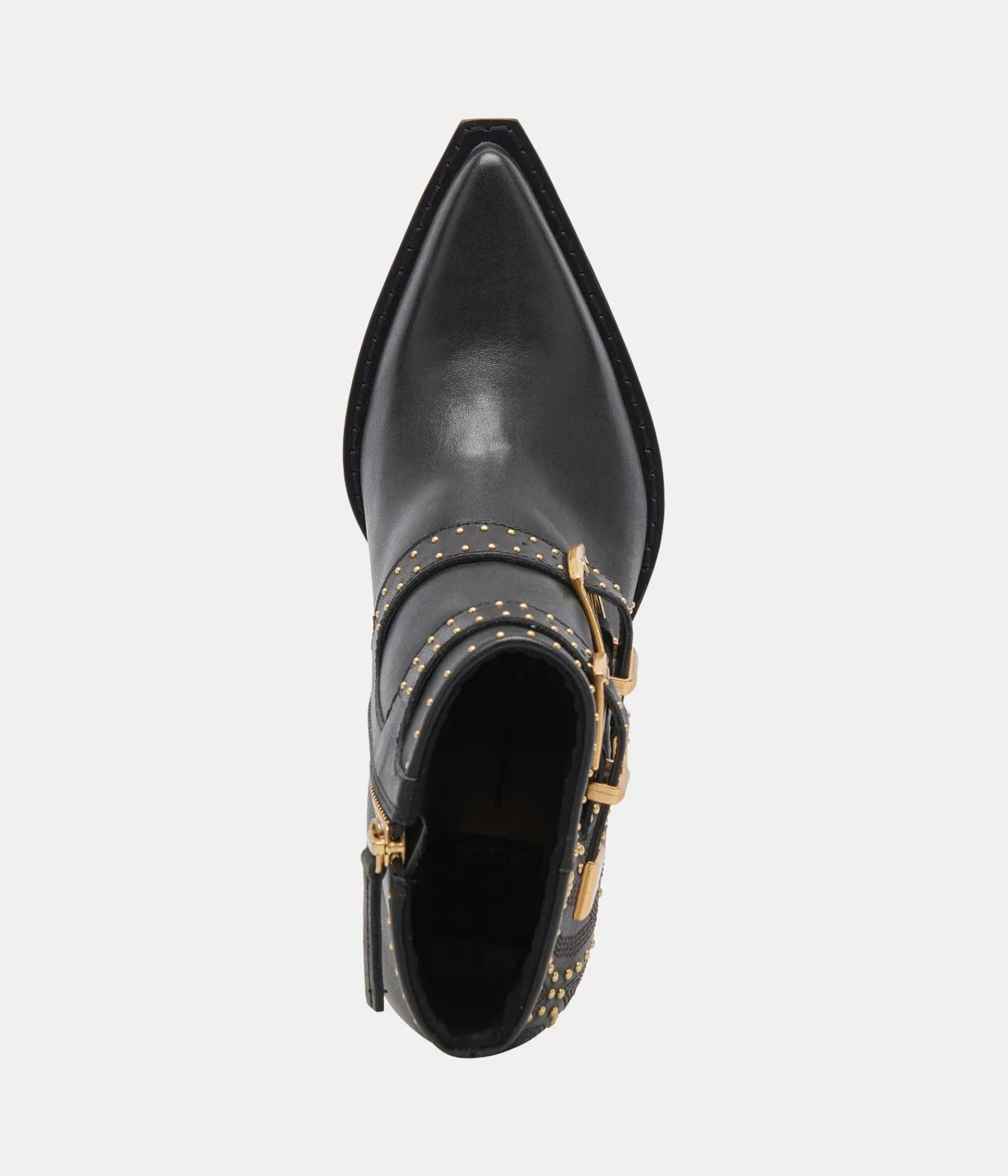 Ronnie Ankle Boot in Black and Gold